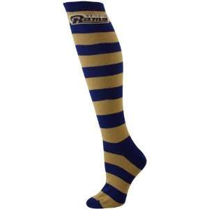  St. Louis Rams Ladies Navy Blue Gold Striped Rugby Socks 