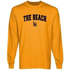 Long Beach State 49ers Gold Logo Arch Long Sleeve T shirt  