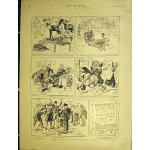  Sketches Jones And Brown Cartoon Old Print 1901