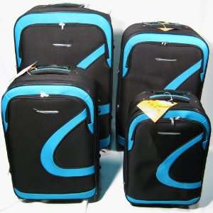  Travel Luggage Set Expandable 4 PC Rolling Lightweight Bag 