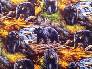   Bear Fabric BTY Wildlife Animal Wild Wings Kings Dominion  