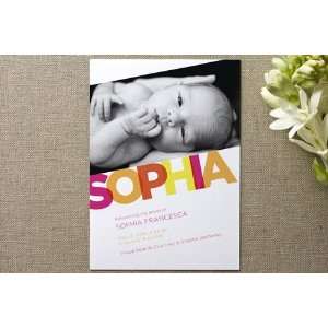    Sophia Birth Announcements by Sarah Lenger