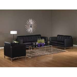   Contemporary Modern Leatherette Sofa Set, AX WAL S10
