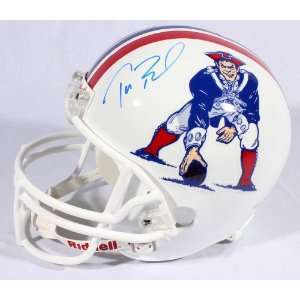  Tom Brady Signed Replica Throwback Helmet   GAI 