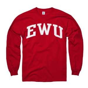 Eastern Washington Eagles Red Arch Long Sleeve T Shirt  