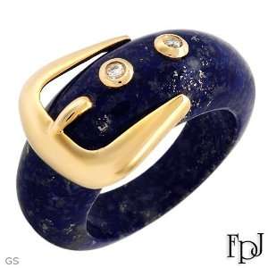  Ring. 26.05 Ctw. Blue Violet Lapis Lazuli And H Diamond Gemstones 