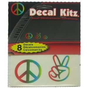    Decal Sticker   Peace Hand & Symbol Rainbow Kitz Automotive