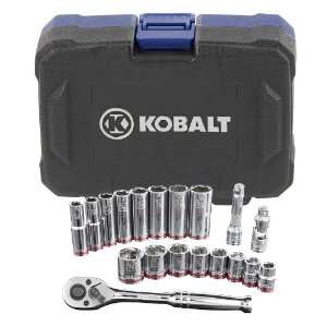 Kobalt 19 Piece Standard Mechanics Tool Set with Case 