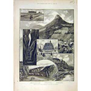   Switzerland Elbe Dresden View Kuhstall Print 1890