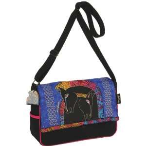  Messenger Bag Zipper Top 15X4 1/5X10 Embracing Horses 