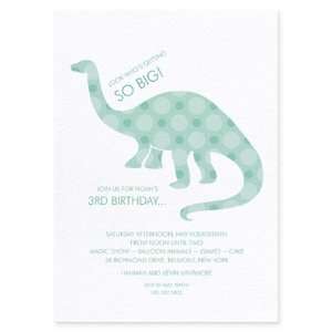  Dotted Dinosaur Birthday Invitation 