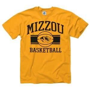   Missouri Tigers Gold Wide Stripe Basketball T Shirt: Sports & Outdoors