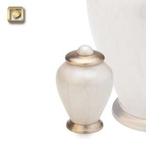   Simplicity Small Keepsake Urn for Ashes in Pearl Patio, Lawn & Garden