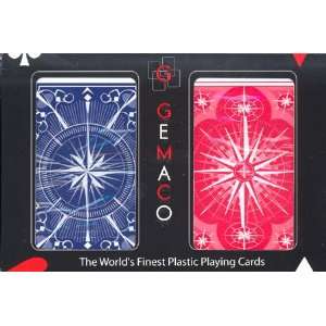  Gemaco Star Poker Plastic Playing Cards: Sports & Outdoors
