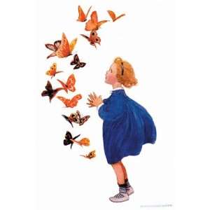    Butterflies   Poster by Jessie Wilcox Smith (12x18)