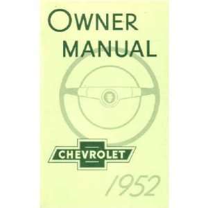 1952 CHEVROLET Full Line Owners Manual User Guide