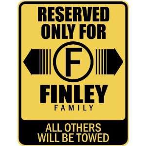   RESERVED ONLY FOR FINLEY FAMILY  PARKING SIGN