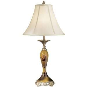  Reverse Painted Floral Table Lamp