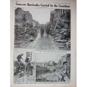  1917 WW1 Barricade German Soldiers Canadians Ruins