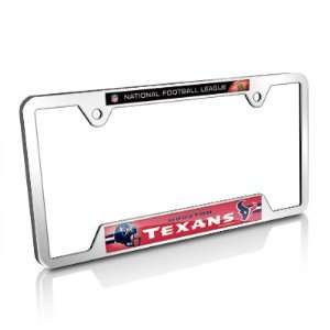  NFL Houston Texans Chrome Metal License Frame: Automotive