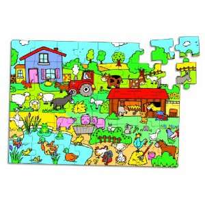  Farm 48 PCS Puzzle in Tractor Box from Vilac: Toys & Games