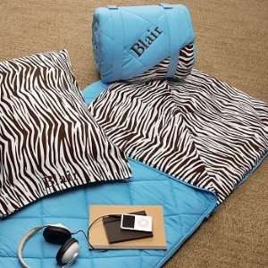PBteen Zebra Sleeping Bag   Coffee/Blue 