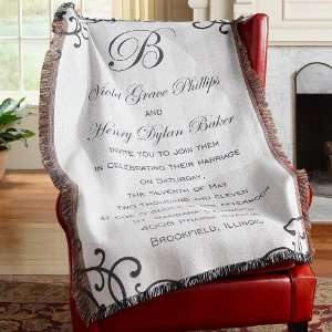 Personalized Wedding Invitation Throw   Wedding Gifts:  