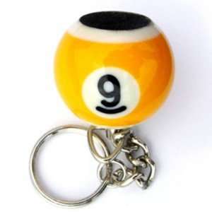  Pool Ball Key Chain and Scuffer, 9 Ball