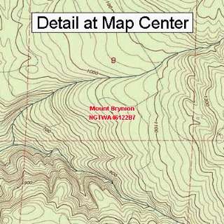 USGS Topographic Quadrangle Map   Mount Brynion, Washington (Folded 