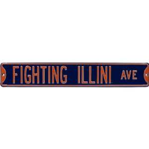  Illinois Fighting Illini Authentic Street Sign: Sports 