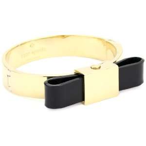   New York Bow Bridge Black and Gold Thin Bangle Bracelet: Jewelry