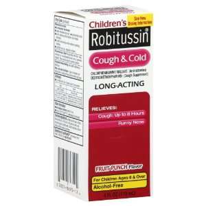  Robitussin Pediatric Cough & Cold, Fruit Punch Flavor 