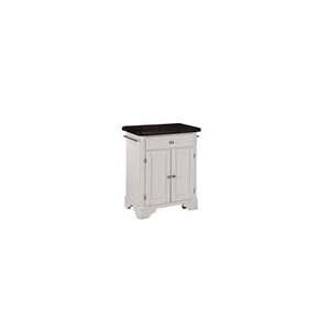  Kitchen Cart with Salmon Granite Top on White Cabinet   by 