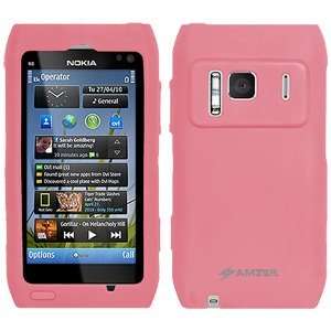  New Amzer Silicone Skin Jelly Case Baby Pink For Nokia N8 