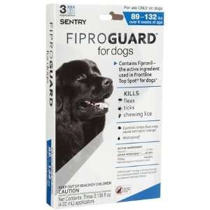 Sentry Fiproguard Flea & Tick Topical for Dogs 89 132 lbs (Quantity of 
