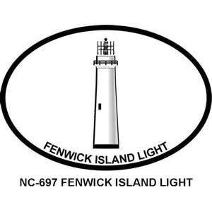 Fenwick Island Lighthouse Oval Bumper Sticker