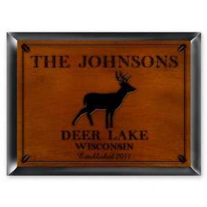    Personalized Wood Cabin Signs   Deer Sign Patio, Lawn & Garden