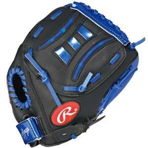 com Rawlings Lightning 9.5 inch Blue Youth Baseball or Softball Glove 