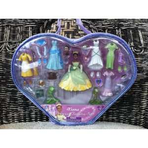   Disney Tiana Fashion Doll w Plastic Outfits in Case 
