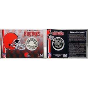 CLEVELAND BROWNS Team History COIN CARD By Highland Mint:  
