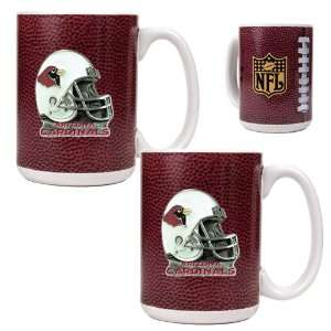  Arizona Cardinals Game Ball Ceramic Coffee Mug Set 