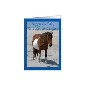    Birthday For Daughter, Wild Horse on beach Card Toys & Games