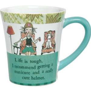 Curly Girl Ceramic Mug  Life is Tough   with Gift Box  