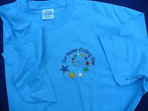 Eastern star OES NEW embroidered Never Ending Starcotton T shirt 