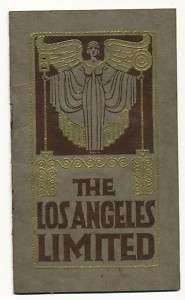 1926 Los Angeles Limited named train brochure  