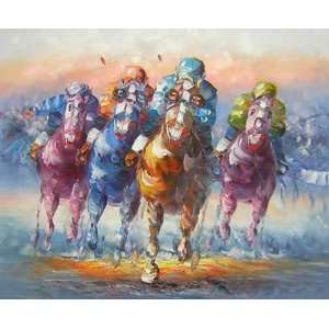  Royal Polo Oil Painting on Canvas Hand Made Replica Finest 