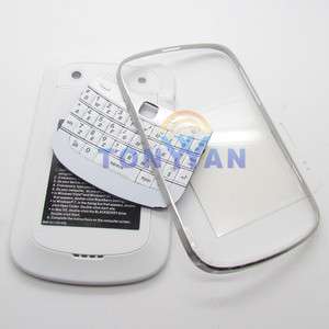 White Full Housing Cover+Keyboard+Back Door+Bezel for Blackberry 9900 