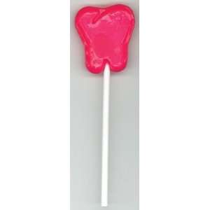  DJBGT Lollipop Tooth Shaped Pink Sugarfree 132 Per Bag by 
