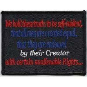  We Hold These Truths To Be Self evident Men Equal Patch 