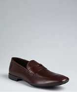 Prada Prada Sport brown leather classic penny loafers style# 315882201